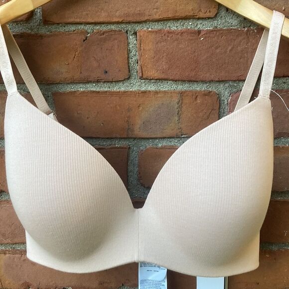 Polo by Ralf Lauren Seamless Organic Cotton Nude Bra- Polo Essentials- Clay - Picture 2 of 10